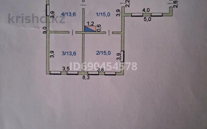3-комнатный дом, 57.5 м², 0.1207 сот., Бейбитшилик 15 Петровка - изображение 6