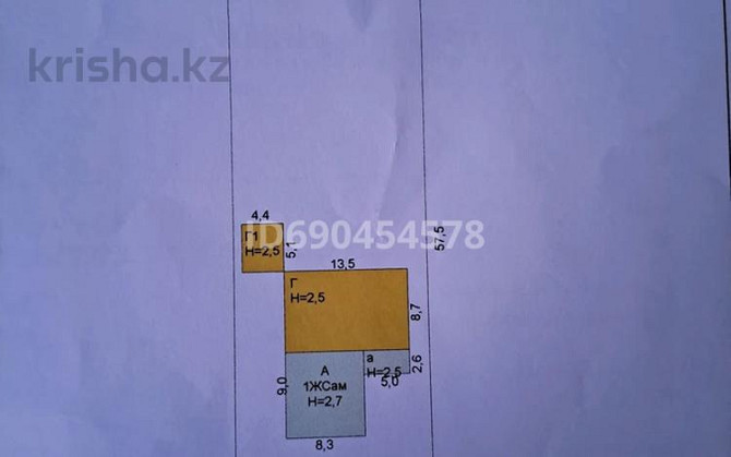 3-комнатный дом, 57.5 м², 0.1207 сот., Бейбитшилик 15 Петровка - изображение 5