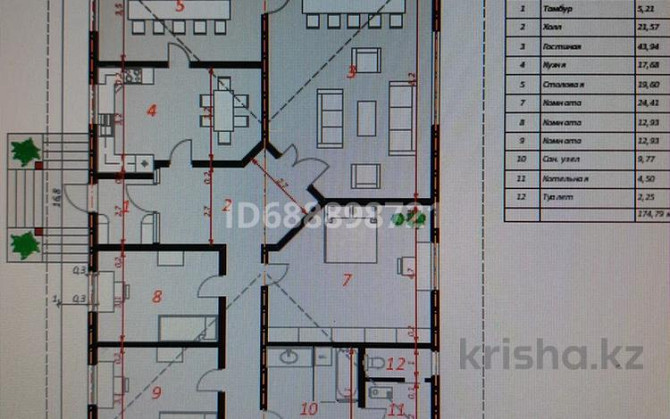5-комнатный дом, 200 м², 7 сот., 184, 4 ауыл 358 Кульсары - изображение 3