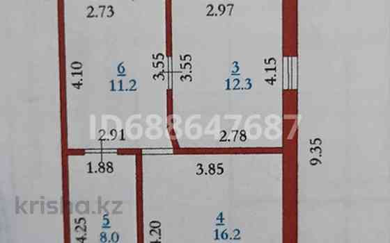 3-комнатный дом, 59.4 м², 8 сот., Актюбинская 13 - Абая 