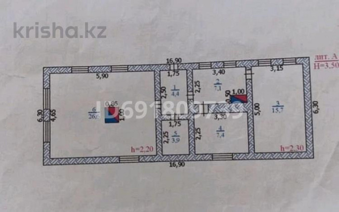 3-комнатный дом, 69 м², 19 сот., Приречная 10 - Речки деркул Переметное - изображение 7