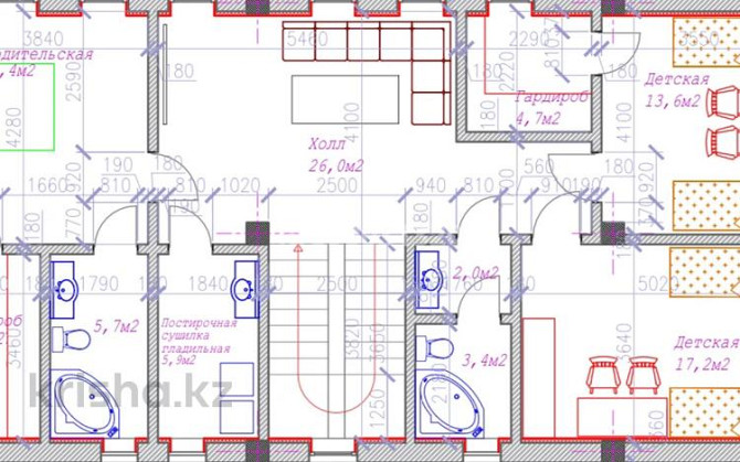 8-комнатный дом, 255 м², 4 сот., Сматлаева 71 - Тауке Хана / Сматлаева бывшая Белинского Шымкент - изображение 2