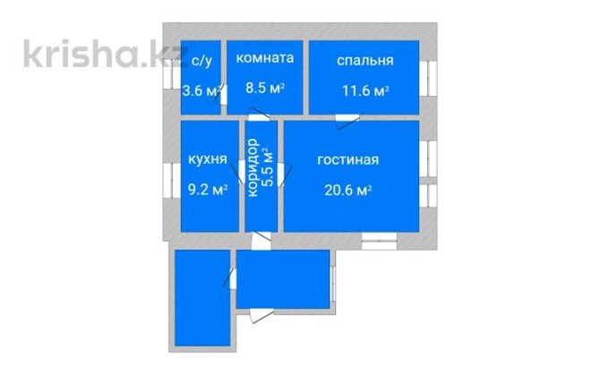 3-комнатный дом, 59 м², 8 сот., Набережная 89  - изображение 2