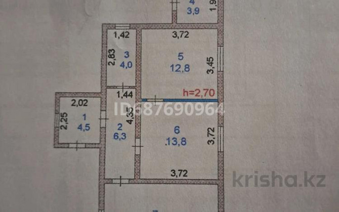 2-комнатный дом, 84 м², 10 сот., Жұлдыз 55 - 36 Атырау - изображение 5