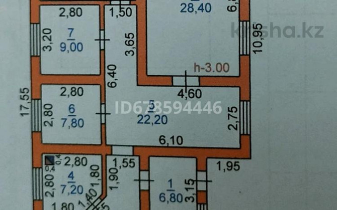 6-комнатный дом, 162 м², 8 сот., Массив Арай. ул Домалак Ана 129 Тараз - изображение 1