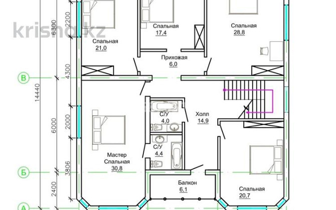 8-комнатный дом, 380 м², 10 сот., Жибек жолы - Аблайхана панфилова  - photo 6