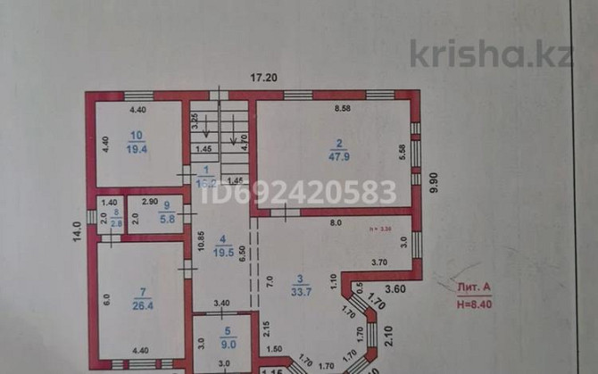 12-комнатный дом, 540 м², 1000 сот., мкр Север , Аман Карагай 70/4 - Шаяхметова Shymkent - photo 2