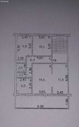 4-комн. квартира, 4 этаж, 80 м², 34 мкр  - изображение 1
